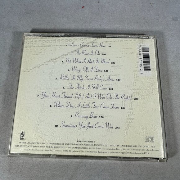 George Jones All Time Greatest Hits CD Liberty Records 1994 Country Music - Picture 2 of 4